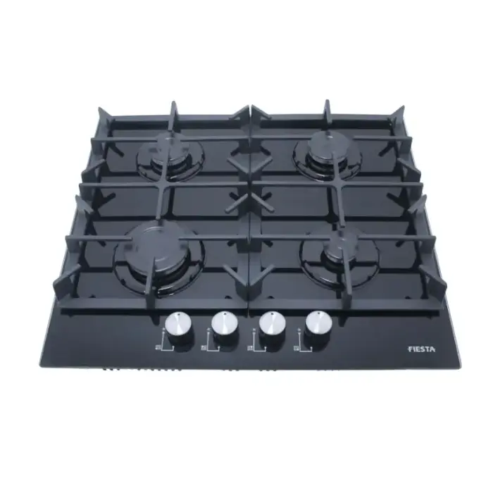سطح غاز فيستا زجاجى بلت ان 60*60 سم - 4 شعلات - أسود HB602ZVMS-F